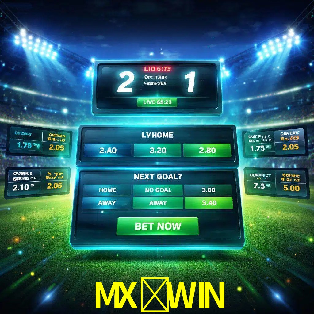 Vista de apuestas en vivo MX-WIN durante un partido en curso